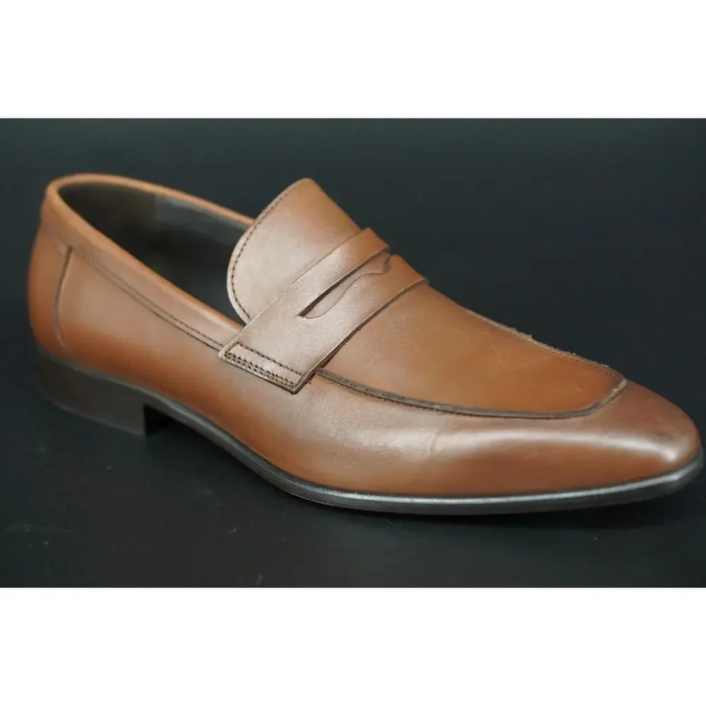 To Boot New York Brown Leather Nova Brown Leather Penny loafers Size 9 Men's